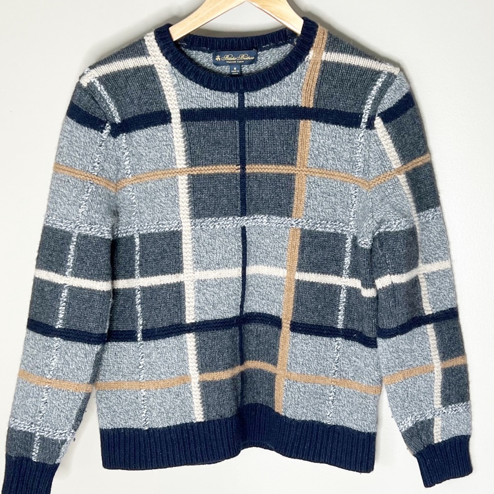 Brooks Brothers Italian yarn 100% Merino wool pullover sweater Mens size M